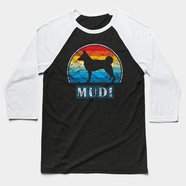 Mudi Vintage Design Dog Baseball T-Shirt by millersye